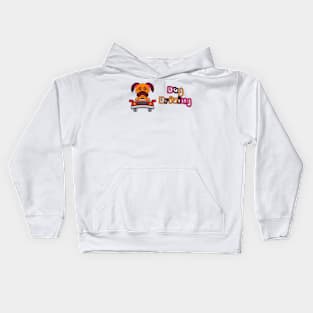 Dog Driving A Car Kids Hoodie